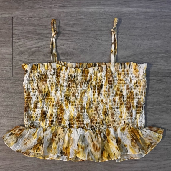 LUSH Yellow Multi Medium Tank Top NWT - Picture 5 of 5